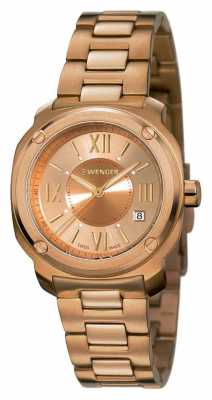 Wenger Womens Edge Romans Rose Gold Plated Strap 01.1121.112 Wenger Womens Edge Romans Rose Gold Plated Strap 01.1121.112