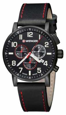 Wenger Mens Attitude Black Chronograph Dial 01.0343.104 Wenger Mens Attitude Black Chronograph Dial 01.0343.104