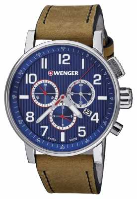 Wenger Mens Attitude Blue Chronograph Dial 01.0343.101 Wenger Mens Attitude Blue Chronograph Dial 01.0343.101