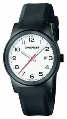 Wenger Womens Field White Dial Black Silicone Strap 01.0411.135 Wenger Womens Field White Dial Black Silicone Strap 01.0411.135