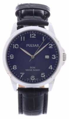 Pulsar Mens Black Leather Strap Blue Dial PS9443X1 Pulsar Mens Black Leather Strap Blue Dial PS9443X1