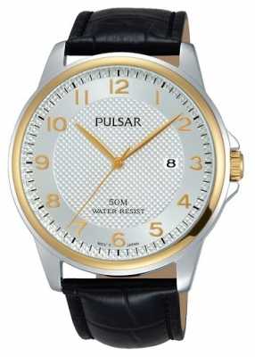Pulsar Mens Black Leather Strap White Dial PS9444X1 Pulsar Mens Black Leather Strap White Dial PS9444X1