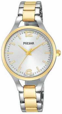 Pulsar Womens Two Tone Strap Round White Dial PH8186X1 Pulsar Womens Two Tone Strap Round White Dial PH8186X1