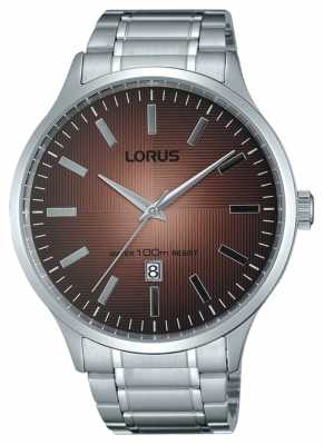 Lorus Mens Stainless Steel Strap Brown Dial RH997FX9 Lorus Mens Stainless Steel Strap Brown Dial RH997FX9
