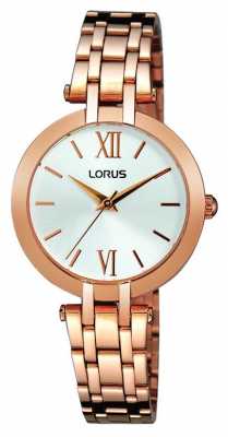 Lorus Womens Rose Gold Plated Strap White Dial RG284KX9 Lorus Womens Rose Gold Plated Strap White Dial RG284KX9
