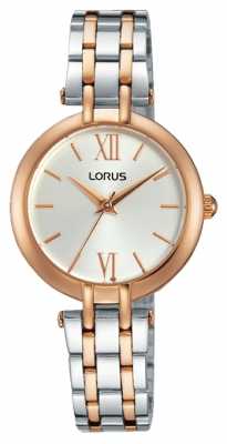 Lorus Womens Two Tone Strap White Dial RG288KX9 Lorus Womens Two Tone Strap White Dial RG288KX9