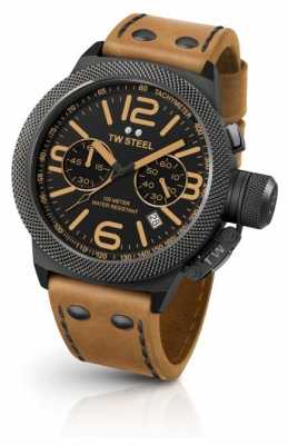 TW Steel Mens Canteen Light Brown Leather Strap CS44 TW Steel Mens Canteen Light Brown Leather Strap CS44