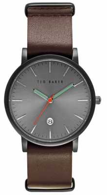 Ted Baker Mens Grey Dial Leather Strap TE10026444 Ted Baker Mens Grey Dial Leather Strap TE10026444