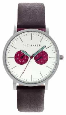 Ted Baker Mens 40mm Stainless Steel Silver Dial Red Subdials TE10024788 Ted Baker Mens 40mm Stainless Steel Silver Dial Red Subdials TE10024788