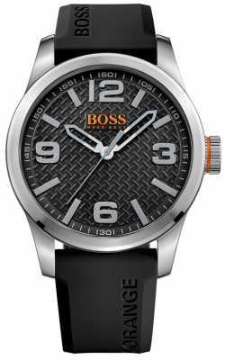 Hugo Boss Orange Mens Paris Black Rubber Strap Black Dial 1513350 Hugo Boss Orange Mens Paris Black Rubber Strap Black Dial 1513350