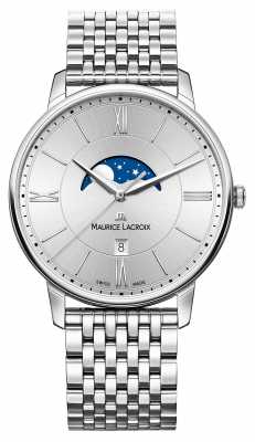 Maurice Lacroix Mens Silver Dial Silver Metal Strap EL1108-SS002-110-1 Maurice Lacroix Mens Silver Dial Silver Metal Strap EL1108-SS002-110-1
