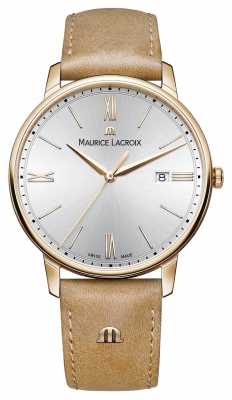 Maurice Lacroix Mens Silver Dial Light Brown Leather Strap EL1118-PVP01-111-2 Maurice Lacroix Mens Silver Dial Light Brown Leather Strap EL1118-PVP01-111-2