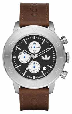 adidas Originals Mens Manchester Brown Leather Chronograph ADH3097 adidas Originals Mens Manchester Brown Leather Chronograph ADH3097
