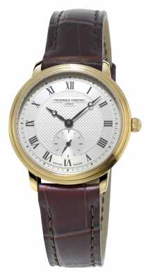 Frederique Constant Slimline Womens Ultra Slim Gold Plated Leather Strap FC-235M1S5 Frederique Constant Slimline Womens Ultra Slim Gold Plated Leather Strap FC-235M1S5