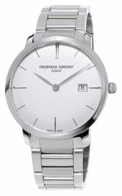 Frederique Constant Slimline Automatic Mens Stainless Steel Convex Sapphire FC-306S4S6B3 Frederique Constant Slimline Automatic Mens Stainless Steel Convex Sapphire FC-306S4S6B3