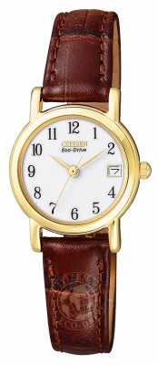 Citizen Womens Brown Leather Strap Strap Eco-Drive EW1272-01A Citizen Womens Brown Leather Strap Strap Eco-Drive EW1272-01A