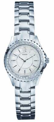 Guess Womens Mother of Pearl Dial Silver Steel Bracelet Watch I95273L1 Guess Womens Mother of Pearl Dial Silver Steel Bracelet Watch I95273L1