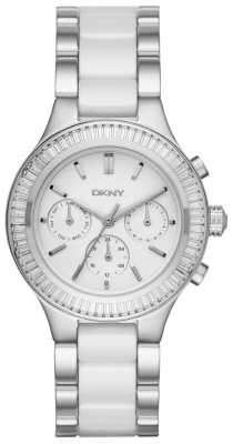 DKNY Chronograph White Ceramic Chambers NY2497 DKNY Chronograph White Ceramic Chambers NY2497