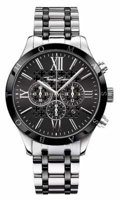 Thomas Sabo Mens Black Dial Stainless Steel Strap WA0139-222-203-43 Thomas Sabo Mens Black Dial Stainless Steel Strap WA0139-222-203-43