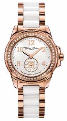 Thomas Sabo Womans Stainless Steel White Ceramic Strap WA0162-262-202-33 Thomas Sabo Womans Stainless Steel White Ceramic Strap WA0162-262-202-33