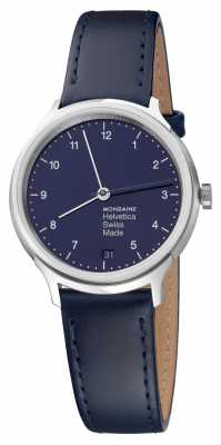 Mondaine Helvetica No1 Bleu Marine 33mm Regular MH1.R1240.LD Mondaine Helvetica No1 Bleu Marine 33mm Regular MH1.R1240.LD