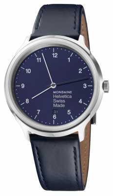 Mondaine Helvetica No1 Bleu Marine 40mm Regular MH1.R2240.LD Mondaine Helvetica No1 Bleu Marine 40mm Regular MH1.R2240.LD