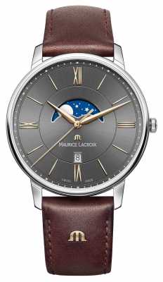 Maurice Lacroix Mens Eliros Brown Leather Strap EL1108-SS001-311-1 Maurice Lacroix Mens Eliros Brown Leather Strap EL1108-SS001-311-1