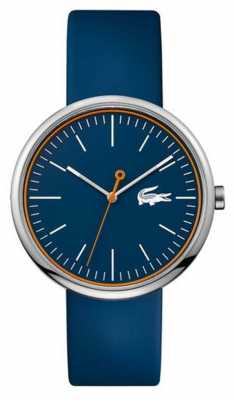 Lacoste Mens Blue Rubber Strap Round Blue Dial 2010863 Lacoste Mens Blue Rubber Strap Round Blue Dial 2010863