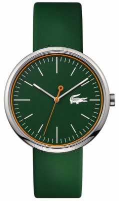 Lacoste Mens Green Rubber Strap Round Green Dial 2010864 Lacoste Mens Green Rubber Strap Round Green Dial 2010864