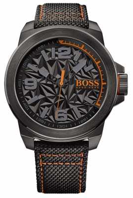 Hugo Boss Orange Mens Black Plated Strap Grey Pattern Dial 1513343 Hugo Boss Orange Mens Black Plated Strap Grey Pattern Dial 1513343