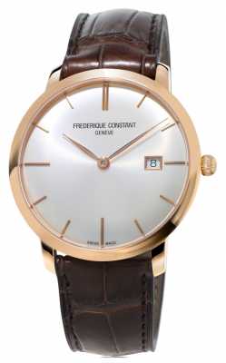 Frederique Constant Mens Slimline Automatic Brown Leather Strap FC-306V4S4 Frederique Constant Mens Slimline Automatic Brown Leather Strap FC-306V4S4