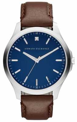 Armani Exchange Mens Brown Leather Strap Blue Dial AX2181 Armani Exchange Mens Brown Leather Strap Blue Dial AX2181