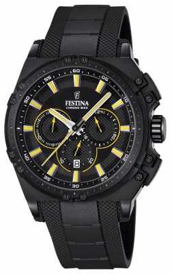 Festina 2016 Mens Chronobike Chronograph Watch Yellow And Black F16971/3 Festina 2016 Mens Chronobike Chronograph Watch Yellow And Black F16971/3