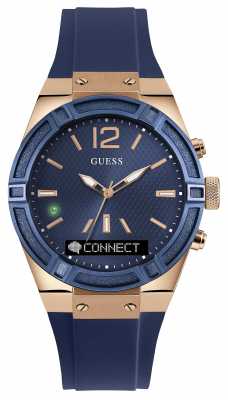 Guess CONNECT Unisex Blue Rubber Strap Smart Watch C0002M1 Guess CONNECT Unisex Blue Rubber Strap Smart Watch C0002M1