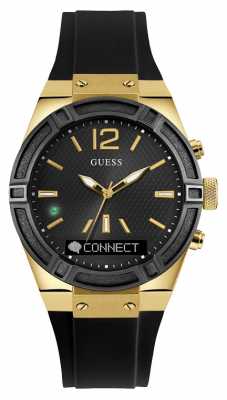 Guess CONNECT Unisex Black Rubber Strap Smart Watch C0002M3 Guess CONNECT Unisex Black Rubber Strap Smart Watch C0002M3