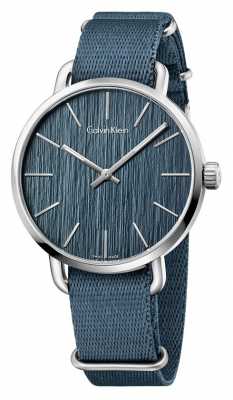 Calvin Klein Mens Even Blue Strap Blue Dial K7B211WL Calvin Klein Mens Even Blue Strap Blue Dial K7B211WL