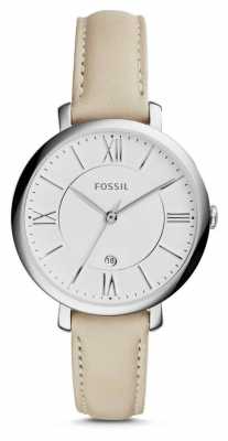 Fossil Womens Jacqueline Cream Leather Strap ES3793 Fossil Womens Jacqueline Cream Leather Strap ES3793