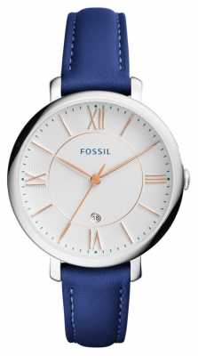 Fossil Womens Jacqueline Blue Leather Strap ES3986 Fossil Womens Jacqueline Blue Leather Strap ES3986