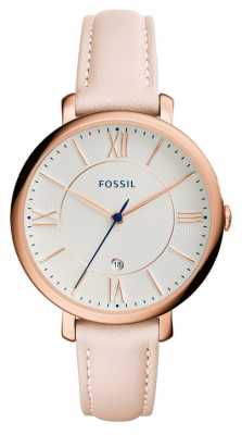 Fossil Womens Jacqueline Blush Leather Strap ES3988 Fossil Womens Jacqueline Blush Leather Strap ES3988