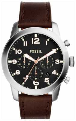 Fossil Mens Pilot Chronograph Brown Leather Strap FS5143 Fossil Mens Pilot Chronograph Brown Leather Strap FS5143