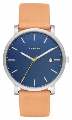 Skagen Mens Hagen Tan Leather Strap Blue Dial SKW6279 Skagen Mens Hagen Tan Leather Strap Blue Dial SKW6279