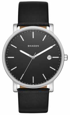Skagen Mens Hagen Black Leather Strap Watch SKW6294 Skagen Mens Hagen Black Leather Strap Watch SKW6294