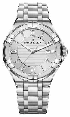Maurice Lacroix Mens Aikon Stainless Steel Bracelet Silver Dial AI1008-SS002-130-1 Maurice Lacroix Mens Aikon Stainless Steel Bracelet Silver Dial AI1008-SS002-130-1