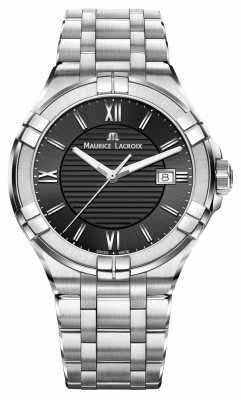 Maurice Lacroix Mens Aikon Stainless Steel Bracelet Black Dial AI1008-SS002-330-1 Maurice Lacroix Mens Aikon Stainless Steel Bracelet Black Dial AI1008-SS002-330-1