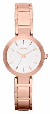 DKNY Womans White Dial Rose Gold Strap NY2400 DKNY Womans White Dial Rose Gold Strap NY2400