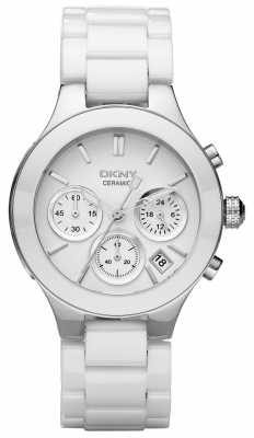 DKNY Womans White Chronograph Dial White Strap NY4912 DKNY Womans White Chronograph Dial White Strap NY4912