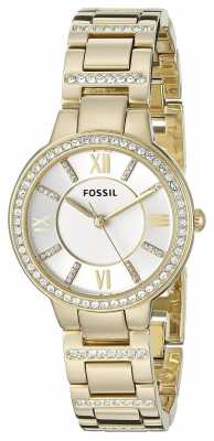 Fossil Womans White Dial Gold Metal Strap ES3283 Fossil Womans White Dial Gold Metal Strap ES3283