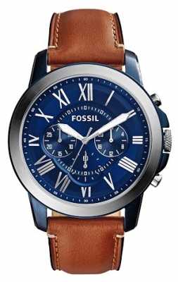 Fossil Mens Blue Chronograph Dial Brown Leather Strap FS5151 Fossil Mens Blue Chronograph Dial Brown Leather Strap FS5151
