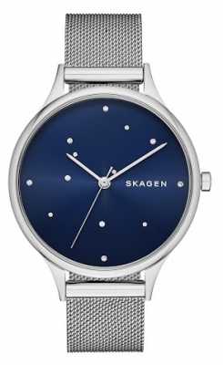 Skagen Womans Blue Crystal Constellation Dial Silver Metal Strap SKW2391 Skagen Womans Blue Crystal Constellation Dial Silver Metal Strap SKW2391