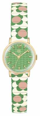 Orla Kiely Womans Green Dial Patterned Strap OK4042 Orla Kiely Womans Green Dial Patterned Strap OK4042